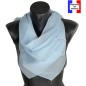 Carré en soie 88cm bleu ciel made in France