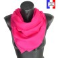 Carré en soie 88cm fuchsia made in France Carré en soie 88cm fuchsia made in France