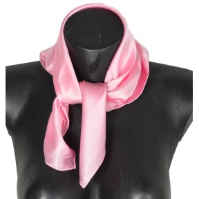 Petit carré en soie rose - qualité sup