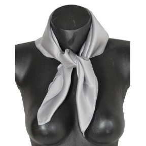 Petit carré en soie gris - qualité sup