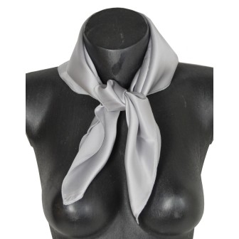 Petit carré en soie gris - qualité sup