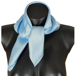 Petit carré en soie bleu clair- qualité sup