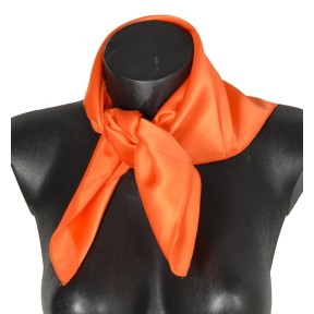 Petit carré en soie orange - qualité sup