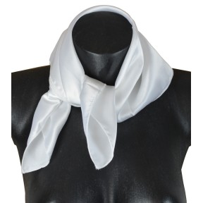 Petit carré en soie blanc - qualité sup