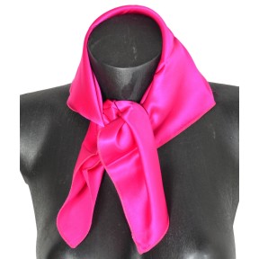 Petit carré en soie fuchsia - qualité sup