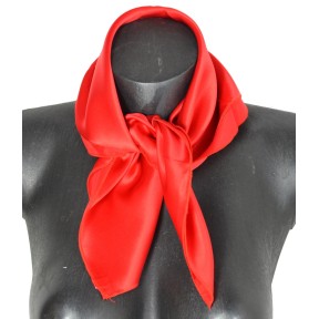 Petit carré en soie rouge - qualité sup