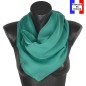 Carré en soie 88cm vert made in France