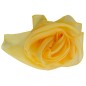 Carré en soie 88cm jaune made in France