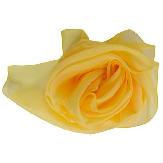 Carré en soie 88cm jaune made in France