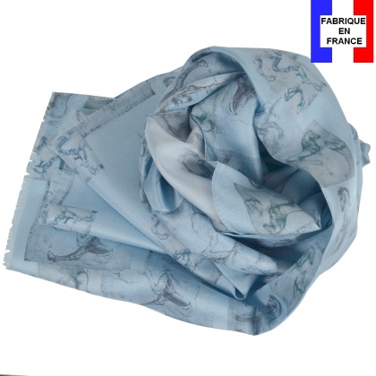 Foulard homme en soie noir et rouge croisillons