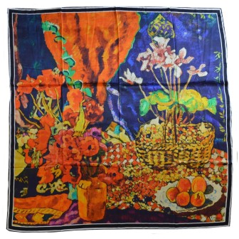 Carré soie 110cm nature morte