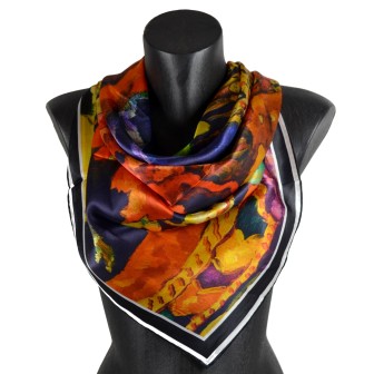 Carré soie 110cm nature morte