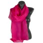 Etole en crêpe de soie rose fuchsia