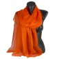 Etole en crêpe de soie orange