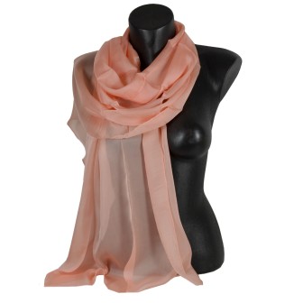 Etole en crêpe de soie saumon