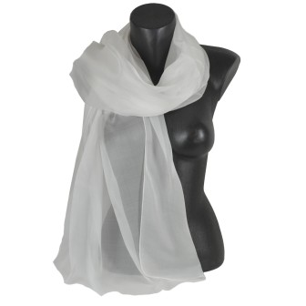 Etole en crêpe de soie blanche