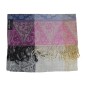Pashmina en soie antique multicolore