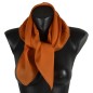 Carré en soie 65cm orange foncé made in France