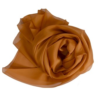 Etole soie cérémonie orange foncé made in France