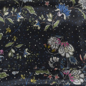 Etole en soie liberty noire