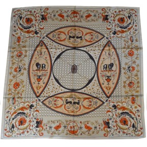 Carré soie 110cm beige