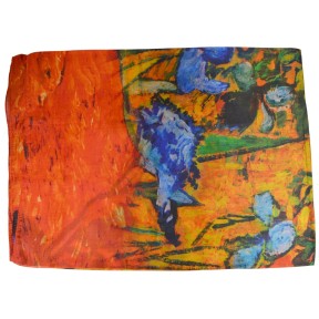 Etole en soie iris orange