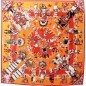 Foulard carré Indiens orange Foulard carré Indiens orange