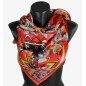 Foulard carré Indiens rouge