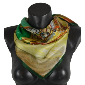 Carré soie 65cm barques