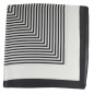 Foulard carré 50 chevrons noir et blanc