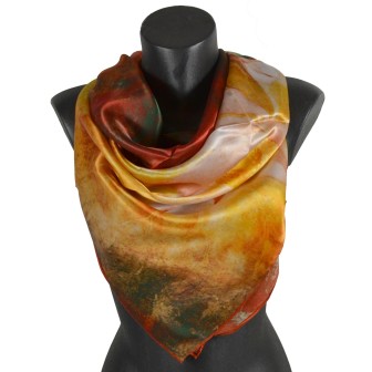 Carré soie 110cm fleurs