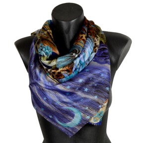 Foulard soie carré tigre