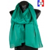 Grand foulard en soie emeraude