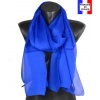 Grand foulard en soie bleu royal