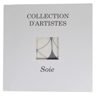 Echarpe en soie Dufy - Ecailles vs blanc