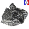 Foulard soie Animal noir made in France