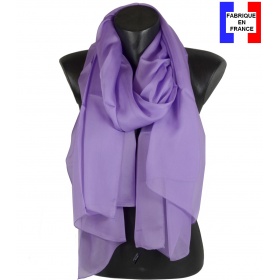 Grand foulard en soie parme made in France