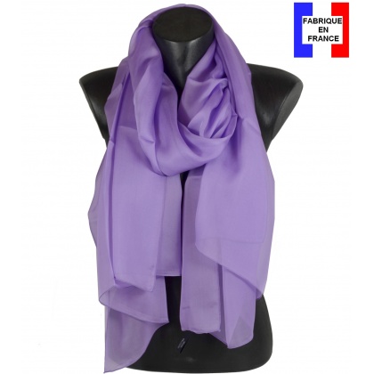Grand foulard en soie parme made in France