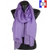 Grand foulard en soie parme made in France