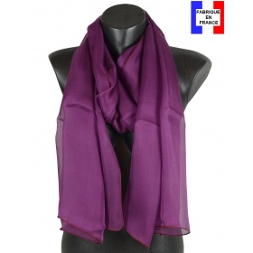 Grand foulard en soie dahlia made in France