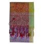 Pashmina en soie antique multicolore