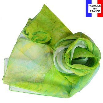 Echarpe en soie Van Gogh – Green wheat fields