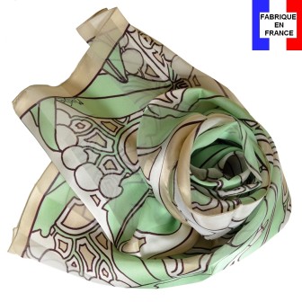 Echarpe en soie Mucha – Le Laurier