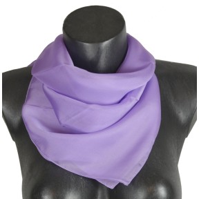 Carré en soie 65cm parme made in France