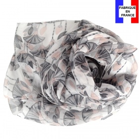 Foulard soie Lotus  made in France