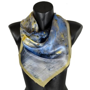 Foulard soie carré danseuse de dos