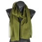 Foulard en soie kaki uni made in France
