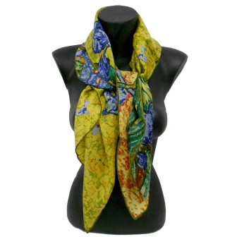 Carré soie  Les iris de Van Gogh