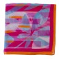 Carré soie 65cm rose et orange