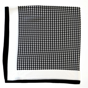 Carré soie 65cm pied de poule